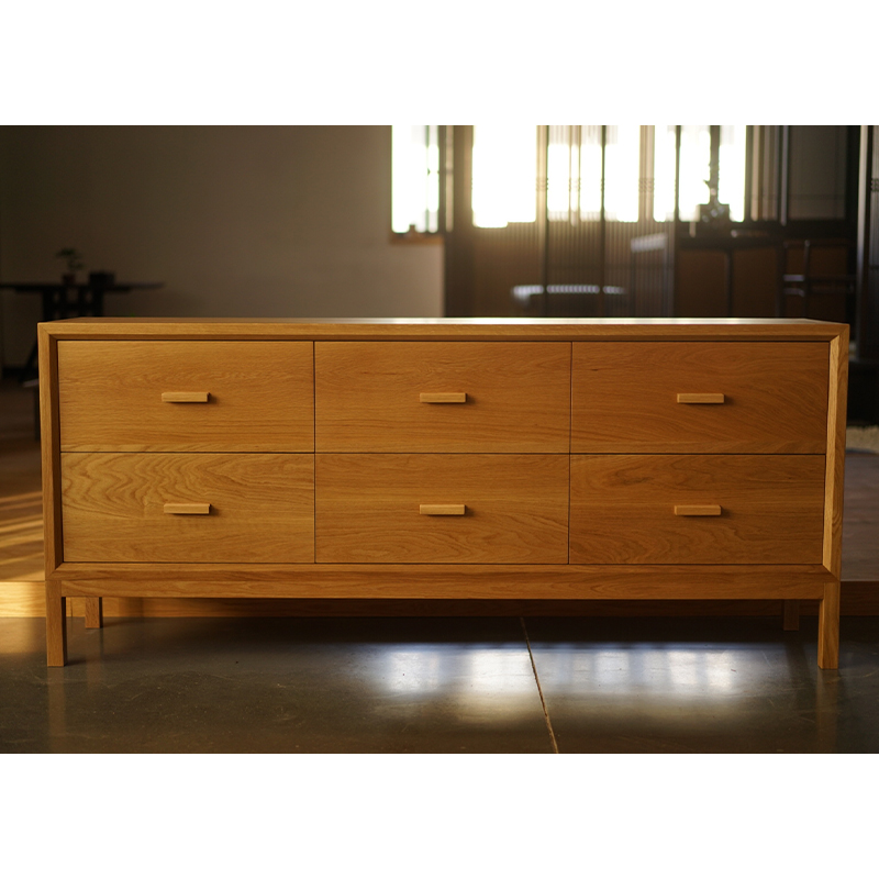 Minimalist Wooden 6-Drawer Chest