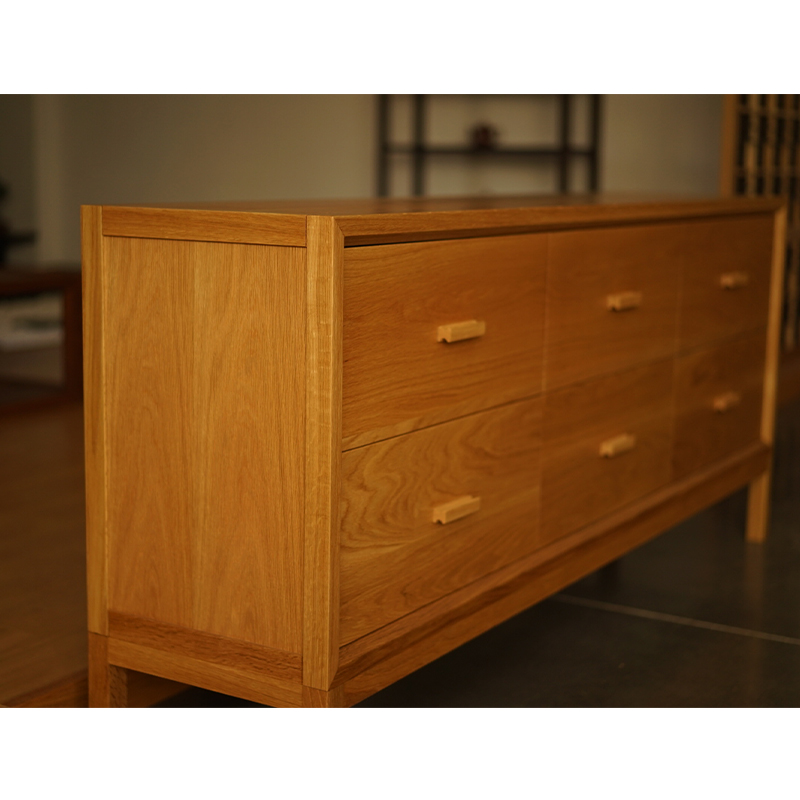 Minimalist Wooden 6-Drawer Chest