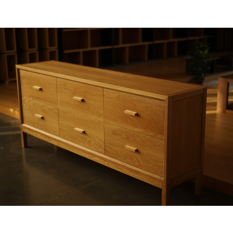 Minimalist Wooden 6-Drawer Chest