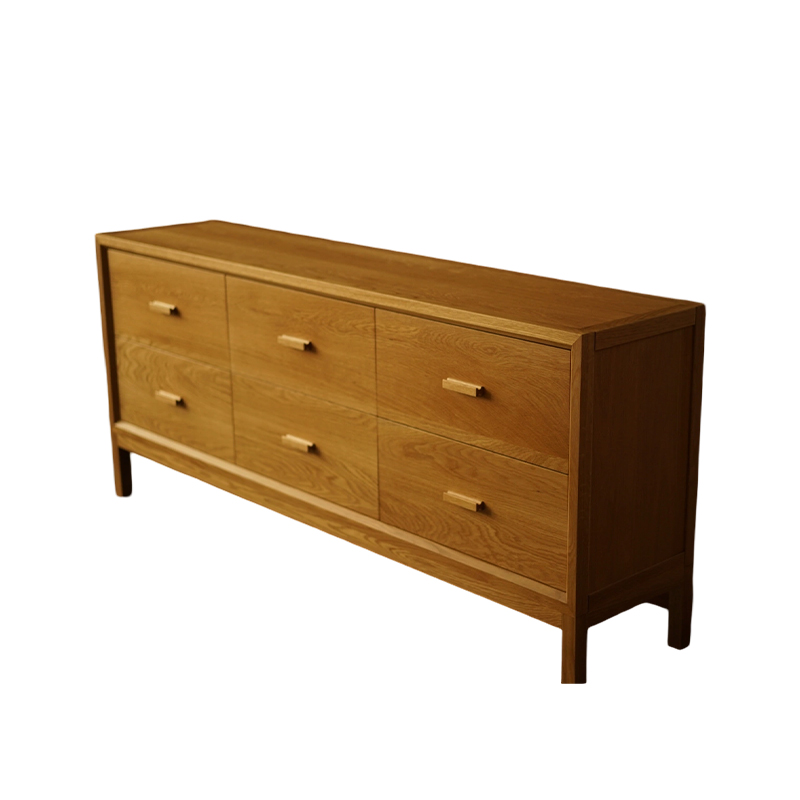 Minimalist Wooden 6-Drawer Chest